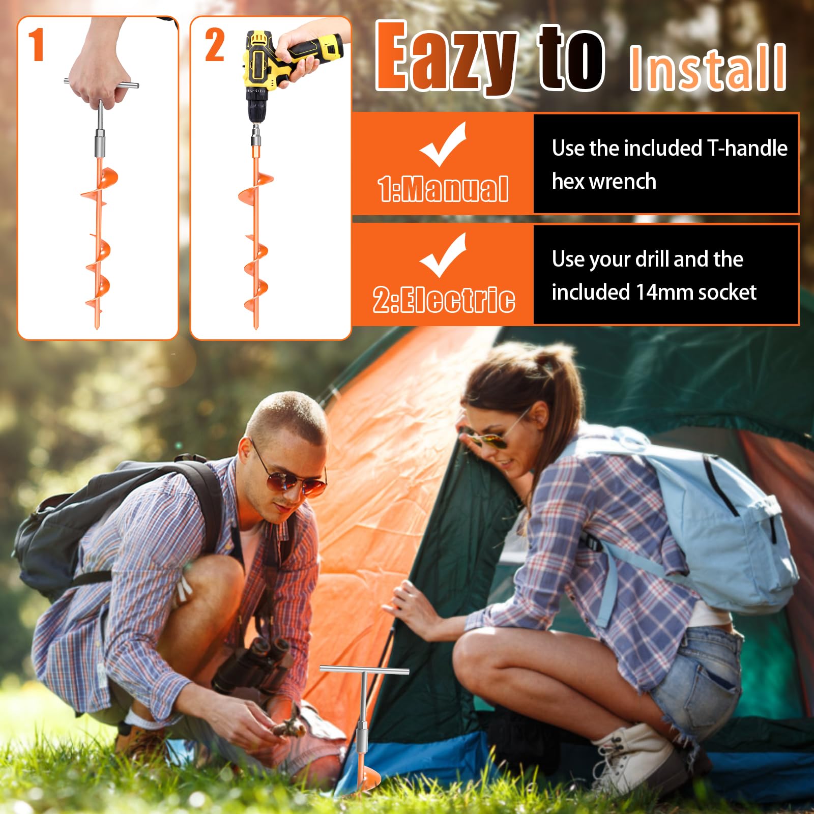 Eazy2hD sharp tip and edge for easier ground penetration