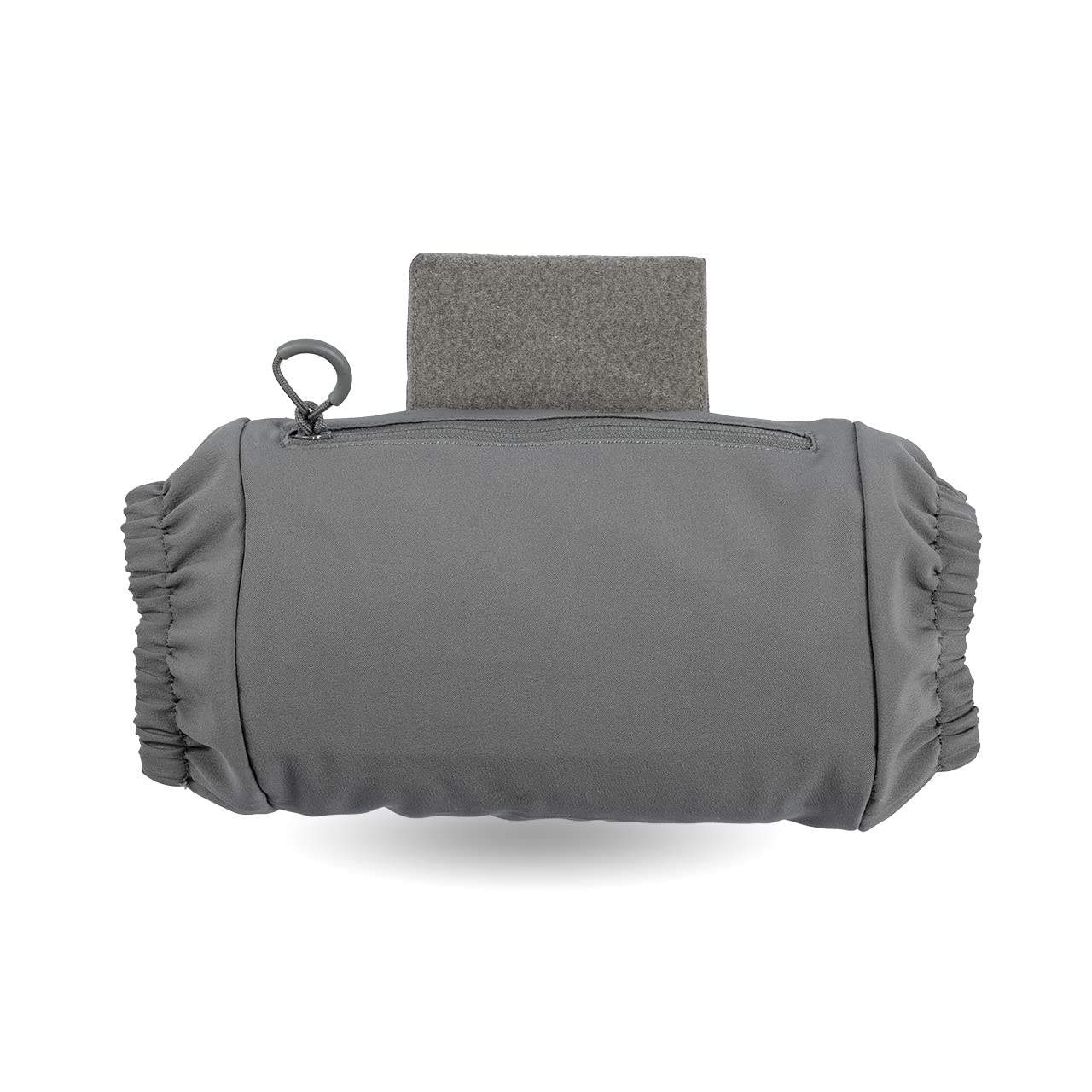 Eberlestock front view of gray handwarmer showing compact shape and easy access