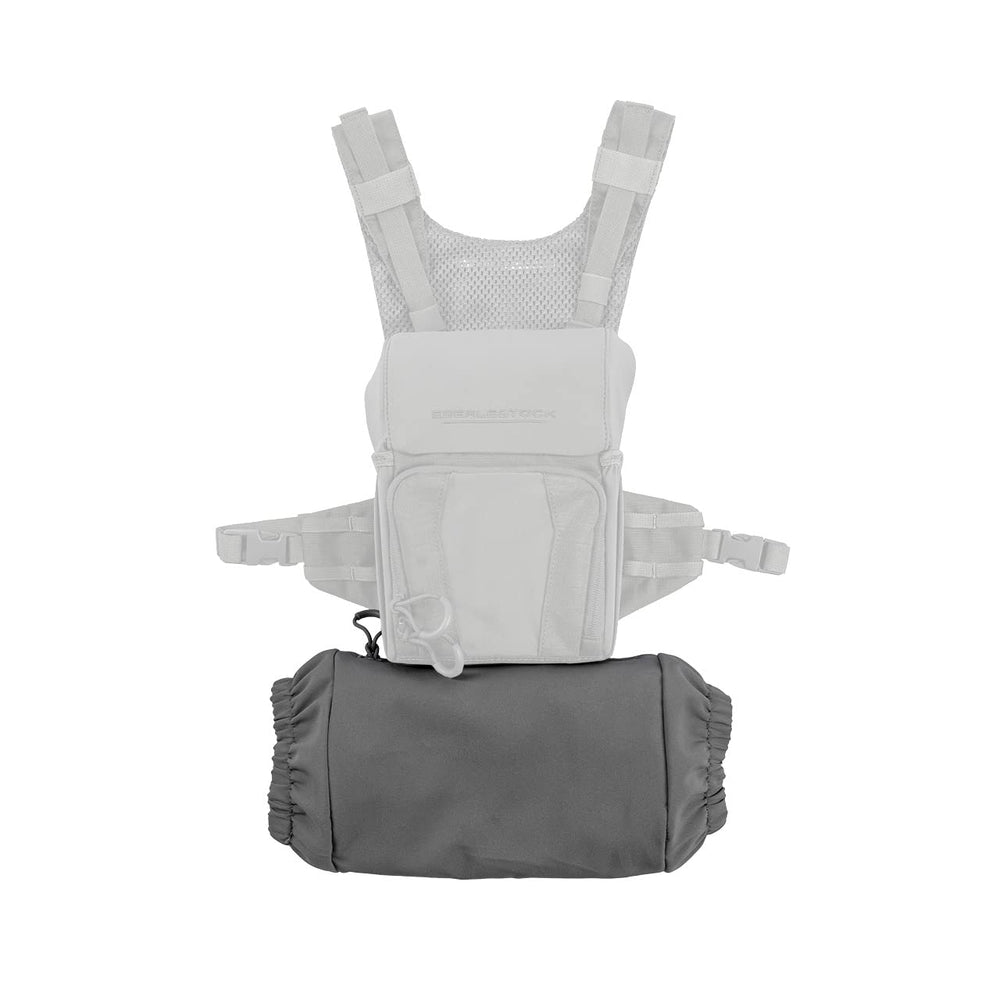 Eberlestock handwarmer mounted on Recon harness keeping hands positioned and warm