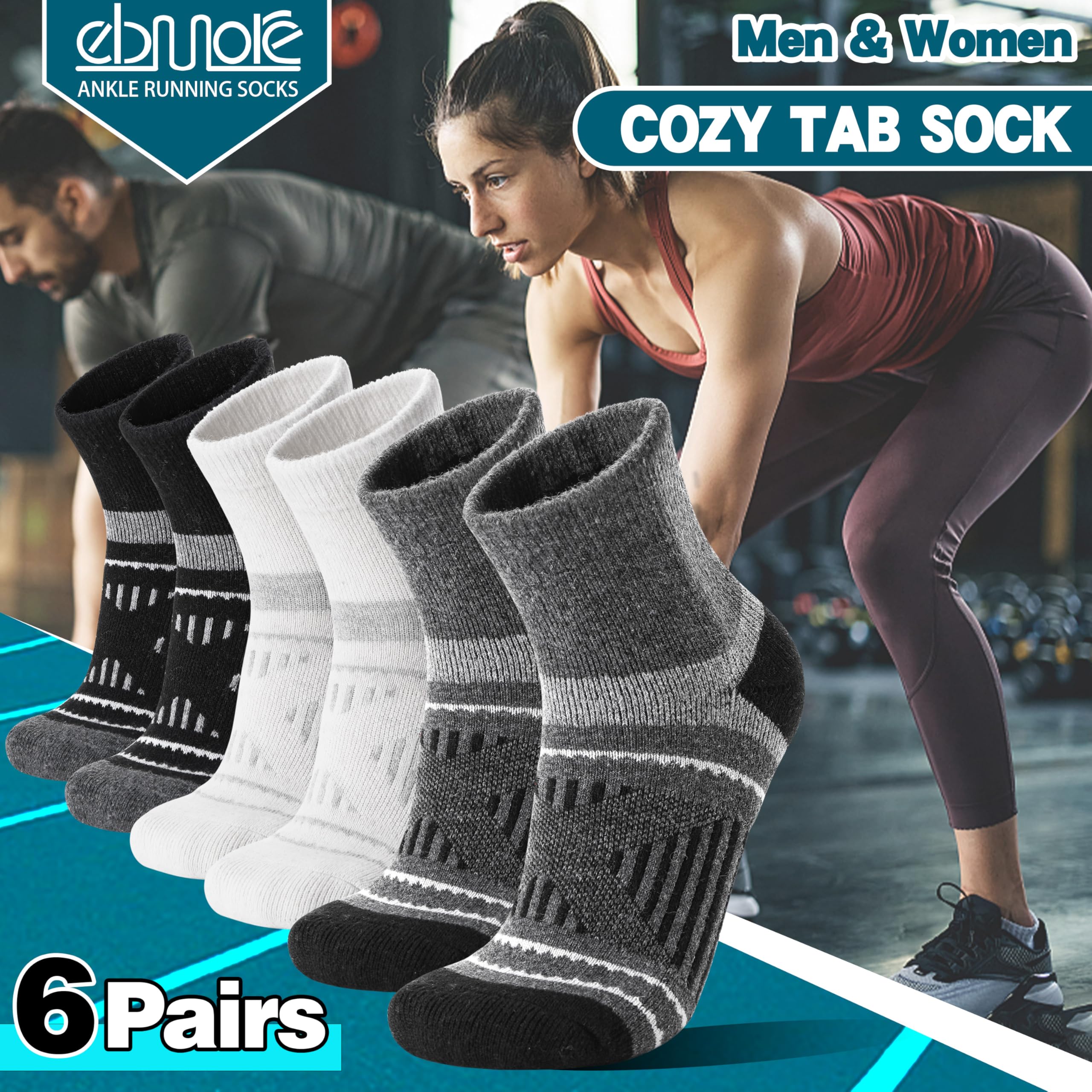 EBMORE socks worn inside hiking boot demonstrating protection and warmth