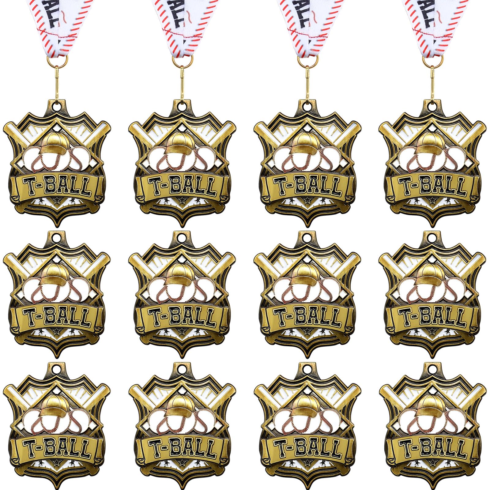 Ecation front view of medal and ribbons showing attractive presentation benefit