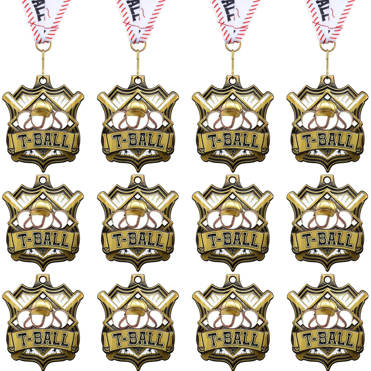 Ecation front view of medal and ribbons showing attractive presentation benefit