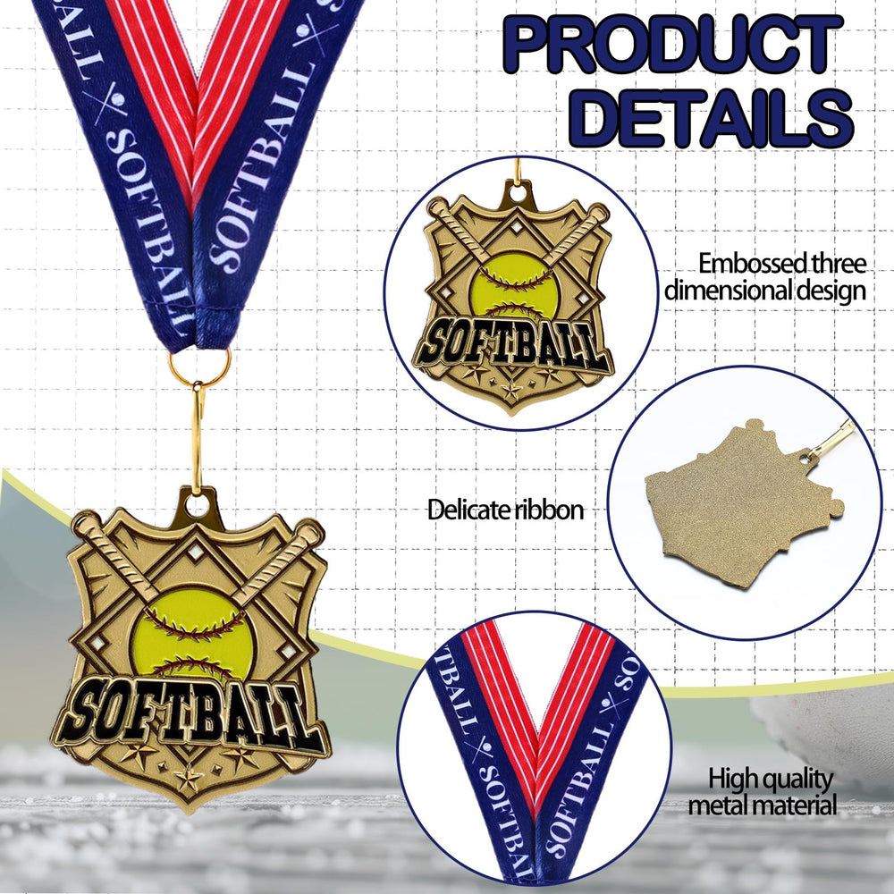Ecation ribbon pattern closeup with softball motifs, comfortable wearing and themed look