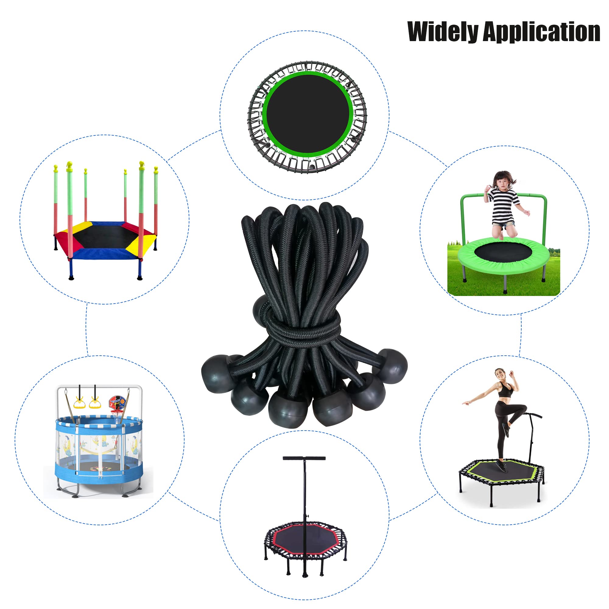 ECEOCC backyard trampoline in use showing improved jump feel for family fun