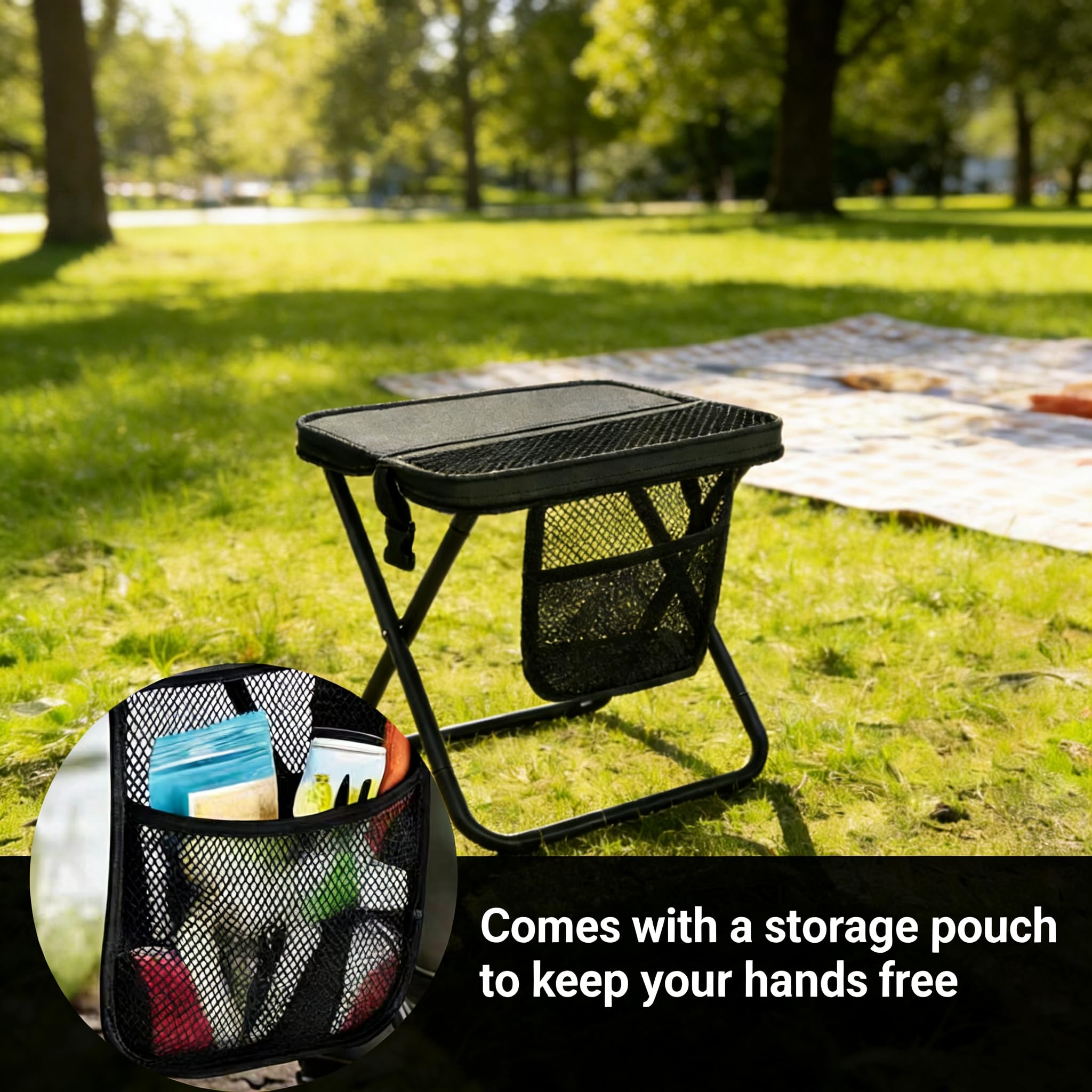 EchelonPeak in use at campsite provides stable comfortable seating