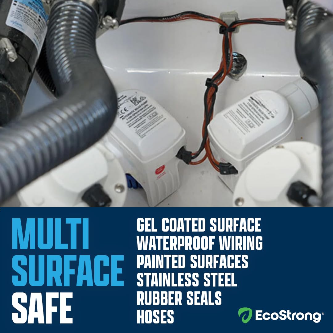 Eco Strong before and after bilge shot showing stain removal benefit