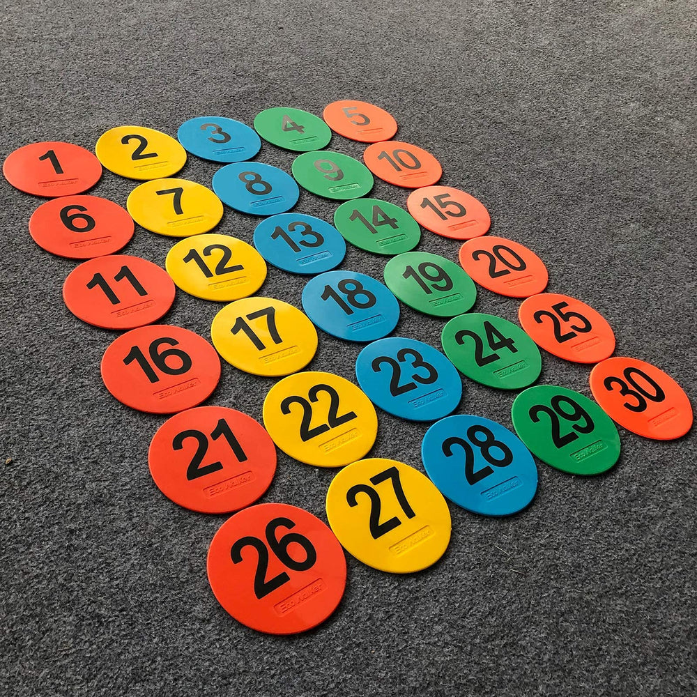 Eco Walker gym drill layout using markers to define agility stations and flow