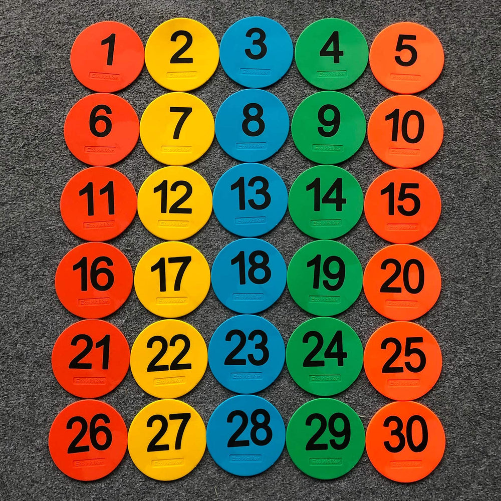 Eco Walker classroom setup with numbered dots organizing children for quick routines