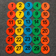 Eco Walker classroom setup with numbered dots organizing children for quick routines