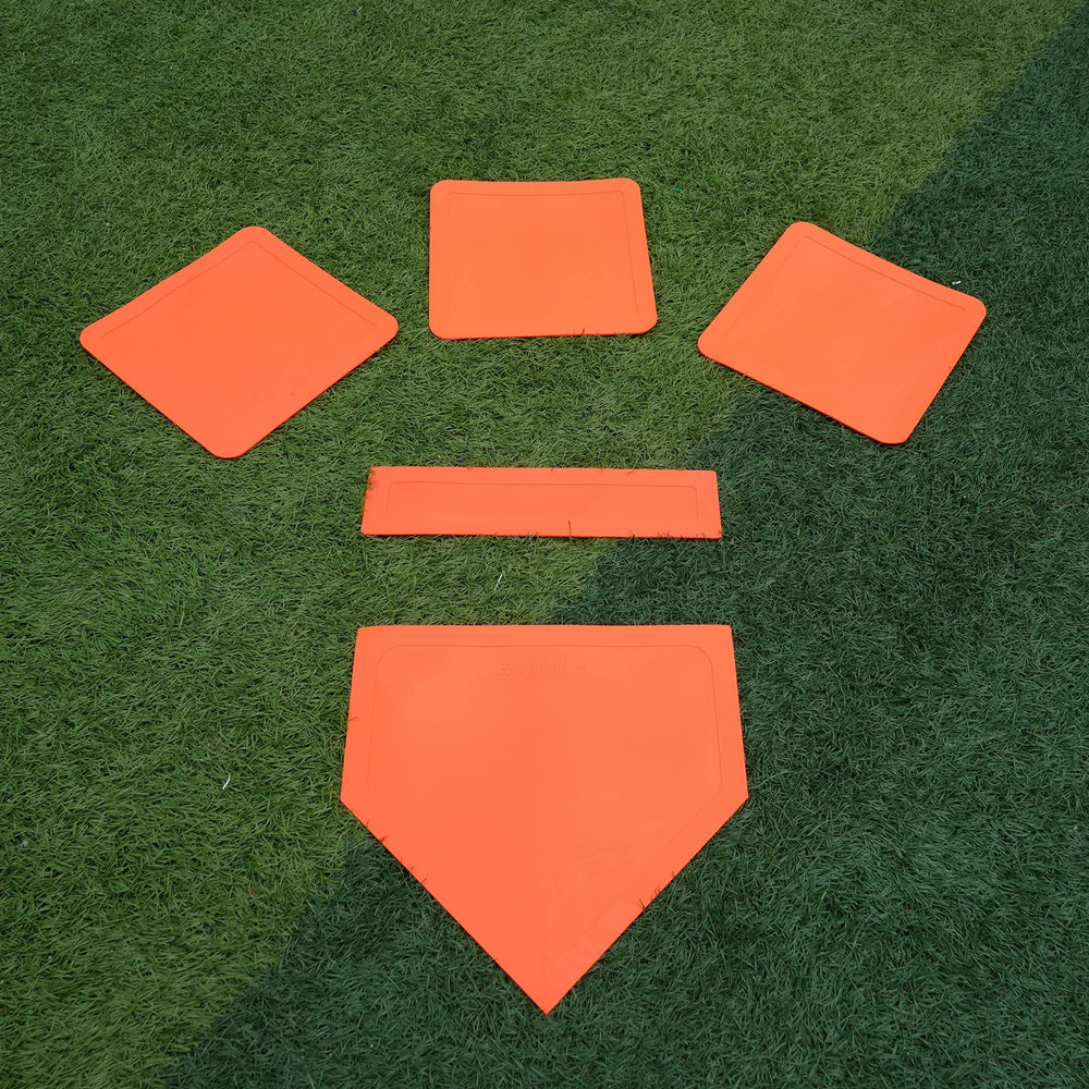 Eco Walker bases in use during backyard game enabling fast setup and play