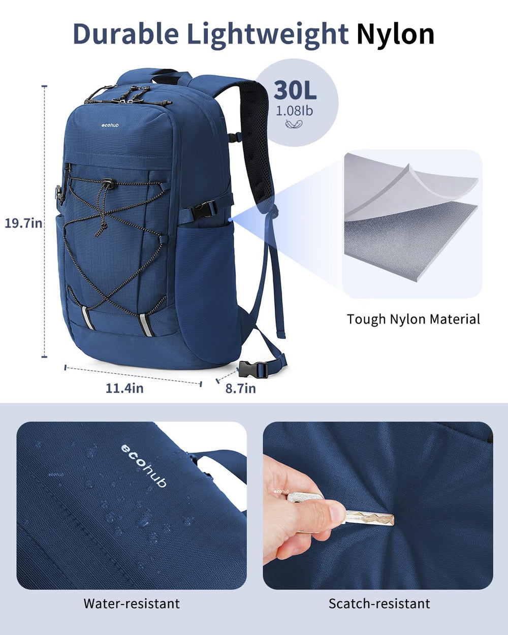 ECOHUB main compartment organized with clothes and travel essentials