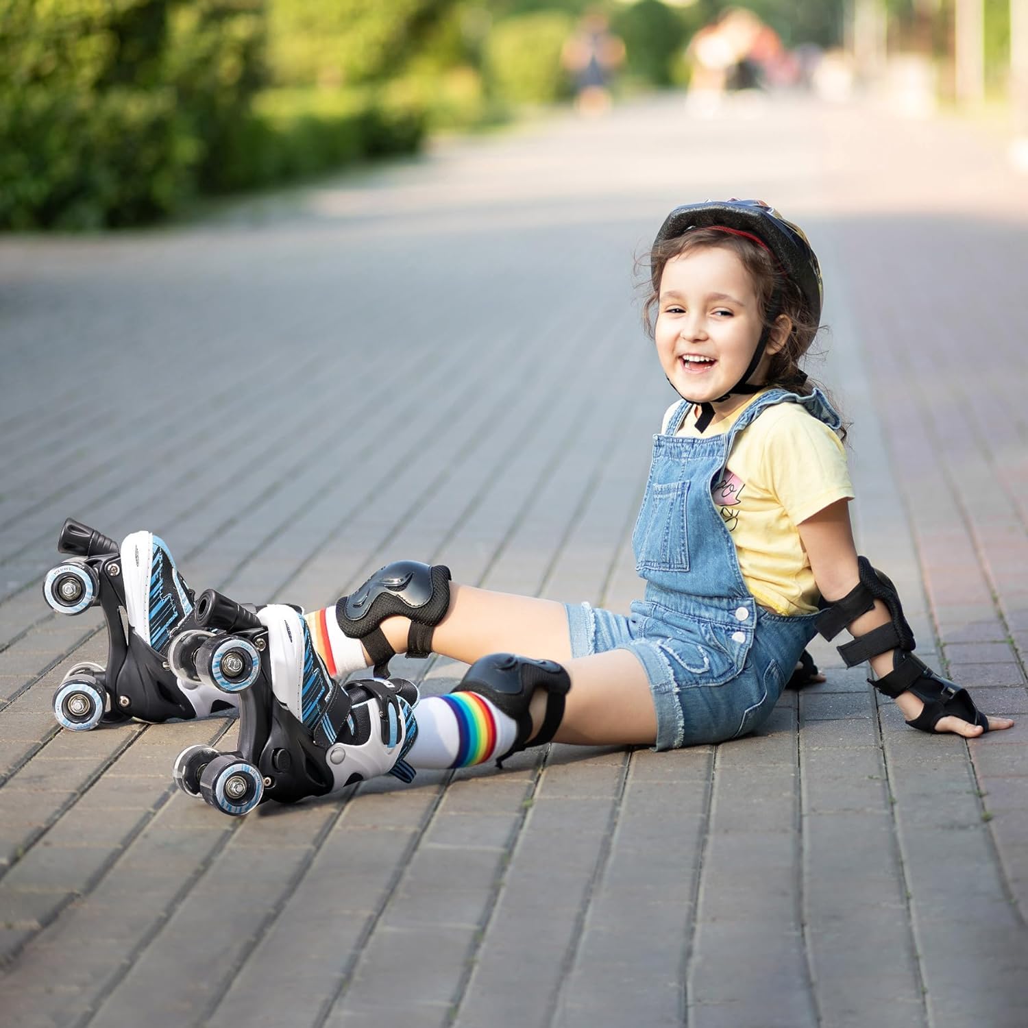 ECOO skates beside toy demonstrating size range and growth-friendly value