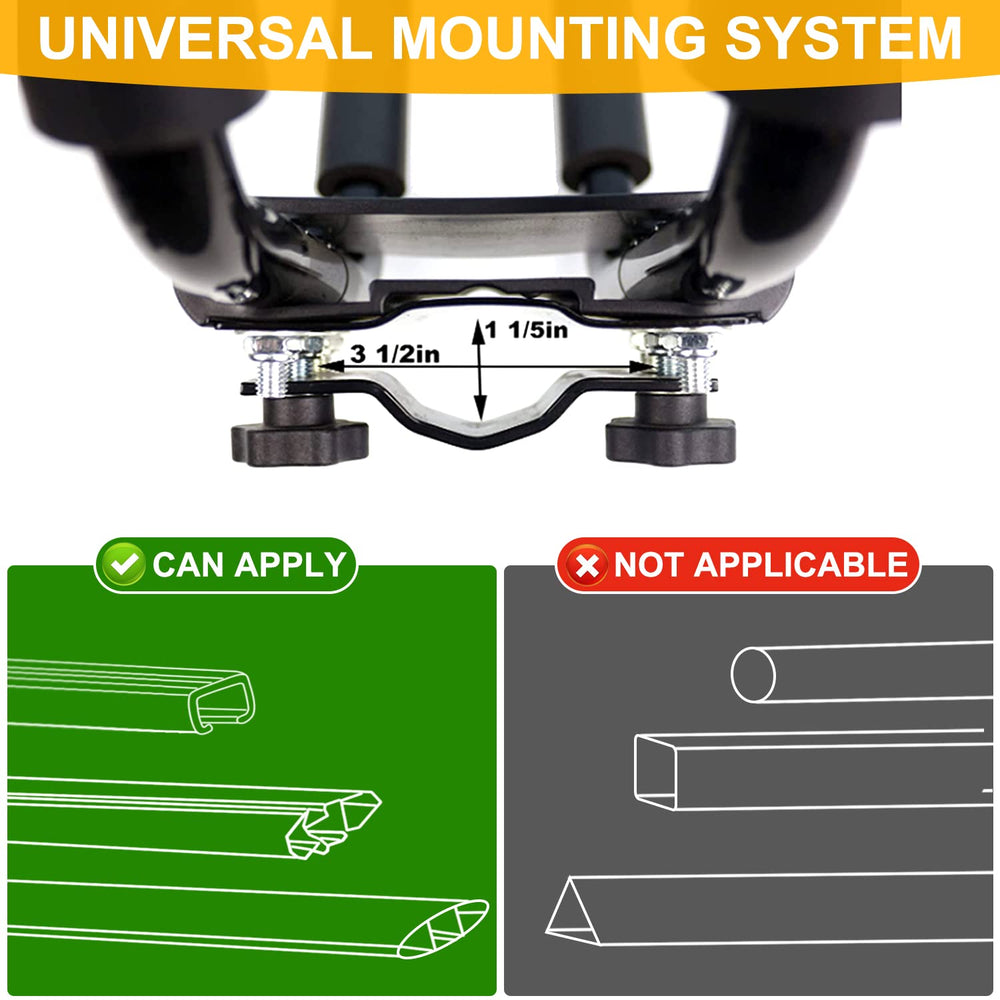 Ediors folded flat rack on crossbars saving height and reducing wind drag