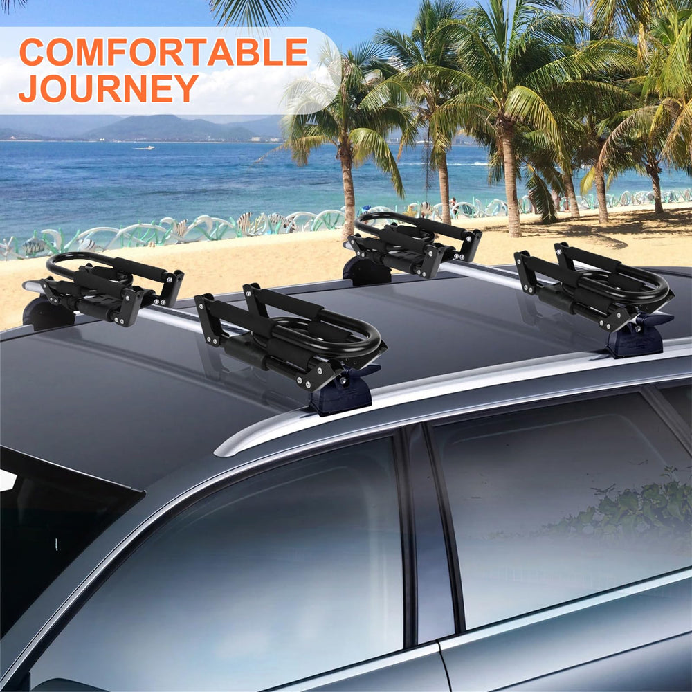 Ediors lifestyle shot loading kayak on rack at beach for easier trips
