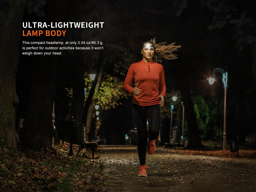 EdisonBright HM23 V2 headband closeup showing breathable reflective strap for night visibility