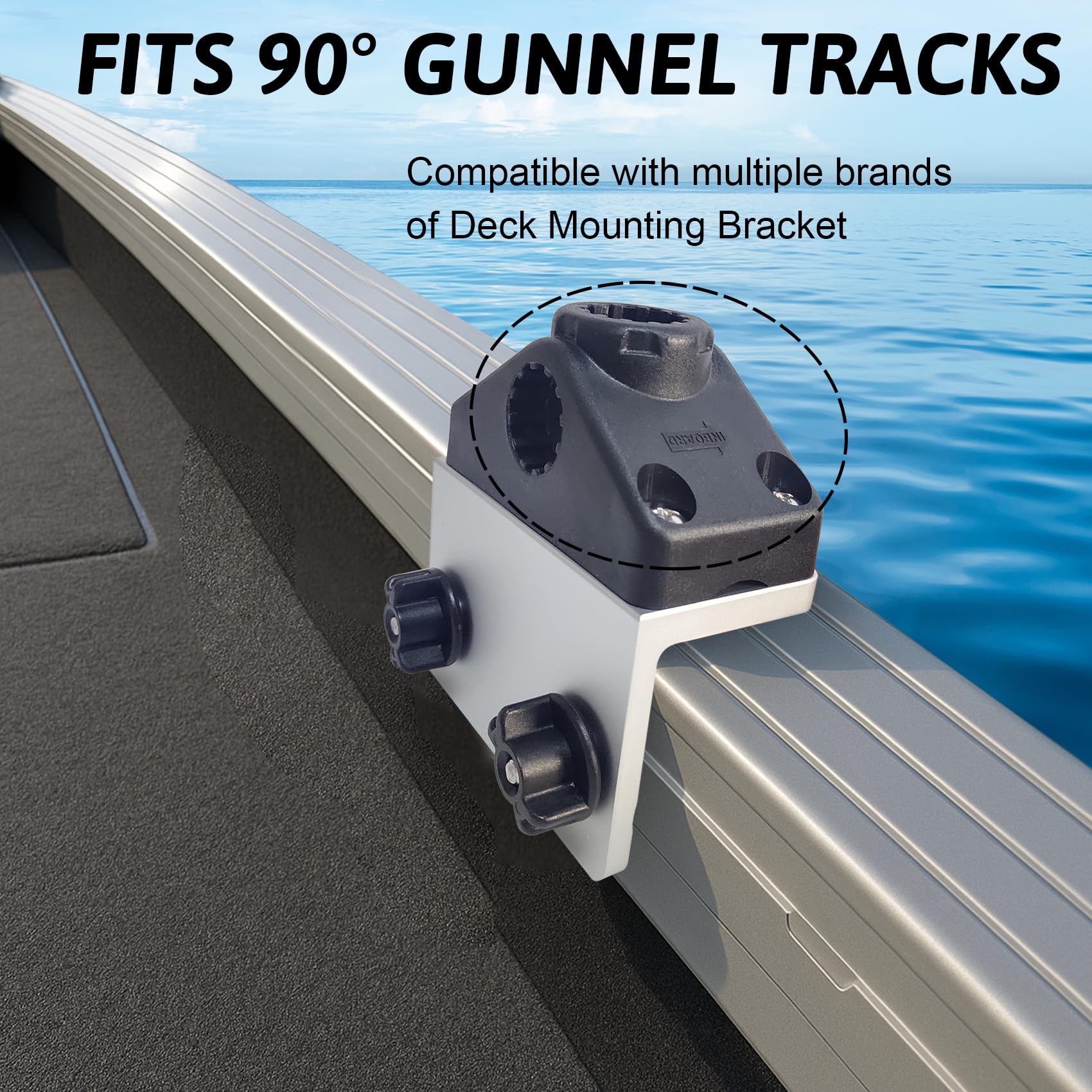 EDSRDPLT supporting rod holder showing sturdy attachment and hands-free fishing convenience