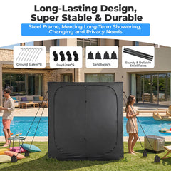 EighteenTek black vinyl inner fabric detail showing privacy and reduced visibility