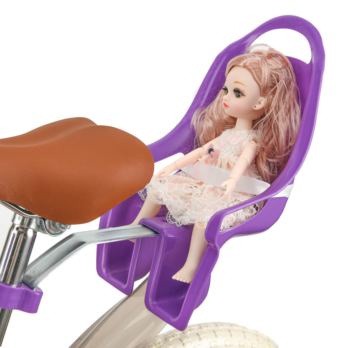 EIRONA front view purple doll seat showing mounting position and playful design