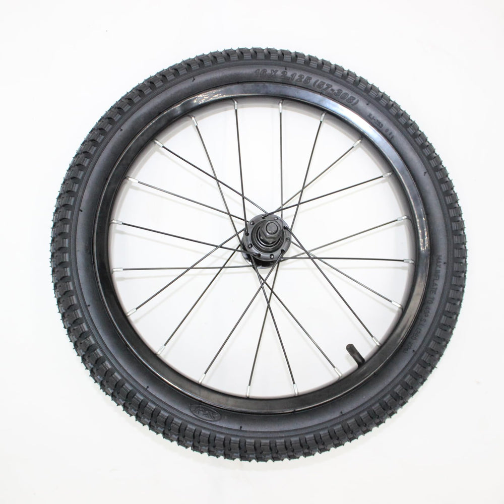 EIRONA mounted tire with Schrader valve visible, enabling easy inflation and maintenance