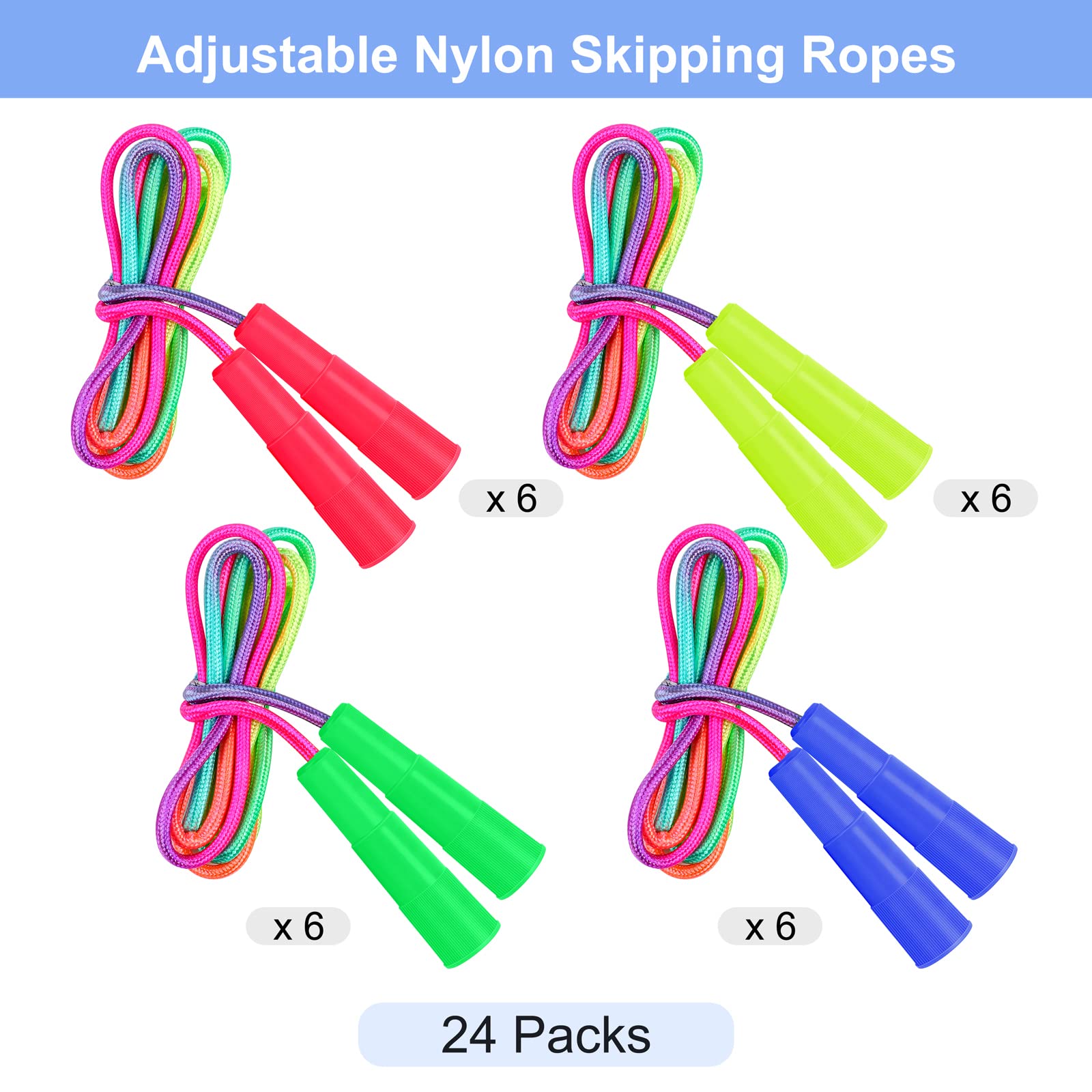 Elcoho rope in use outdoors with child enjoying colorful skipping