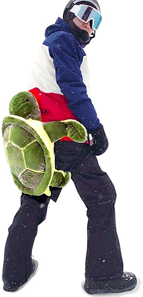 Elegeet green turtle protector front view showing full hip coverage and playful design benefit