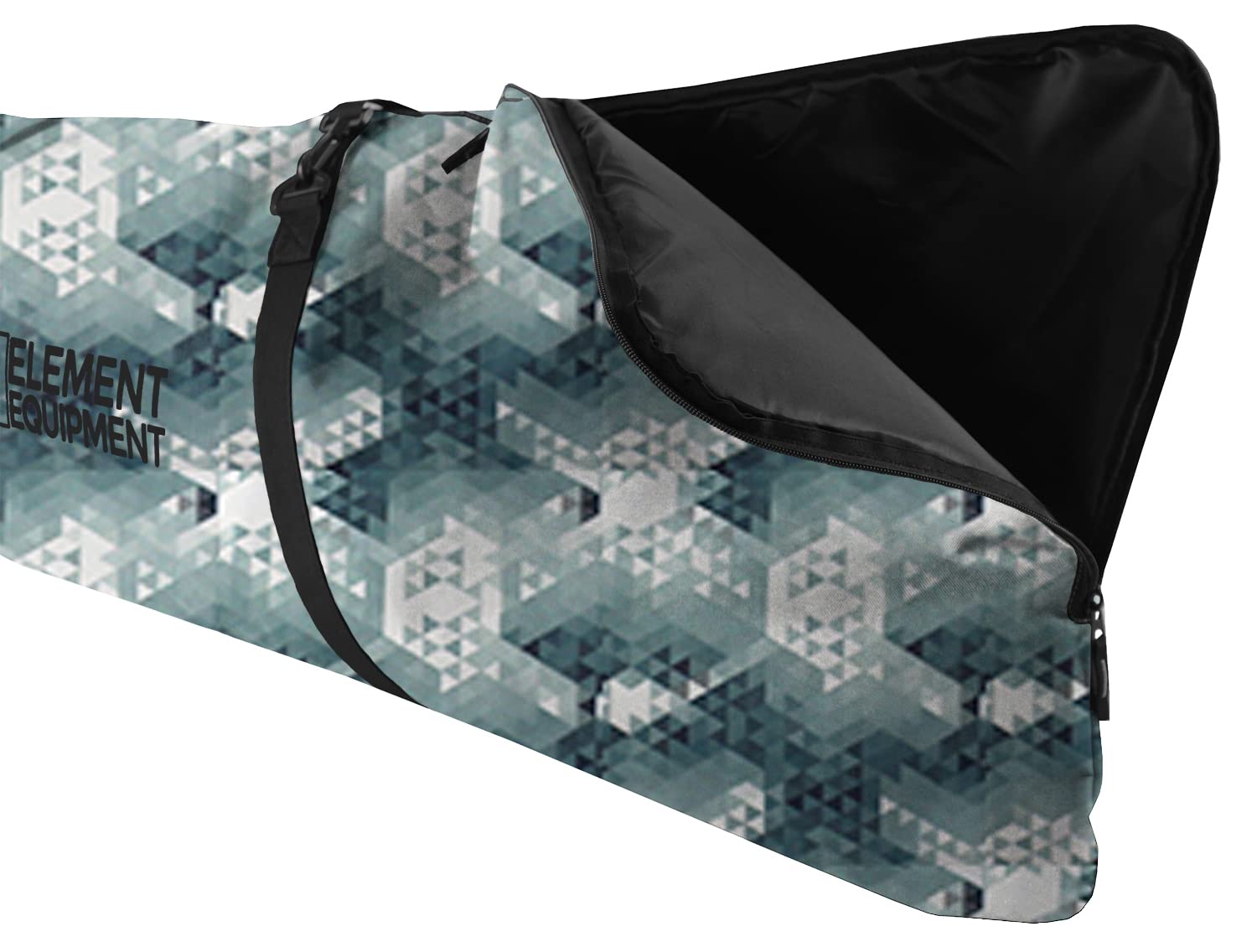 Element Equipment snowboard fitted inside bag showing snug, secure transport