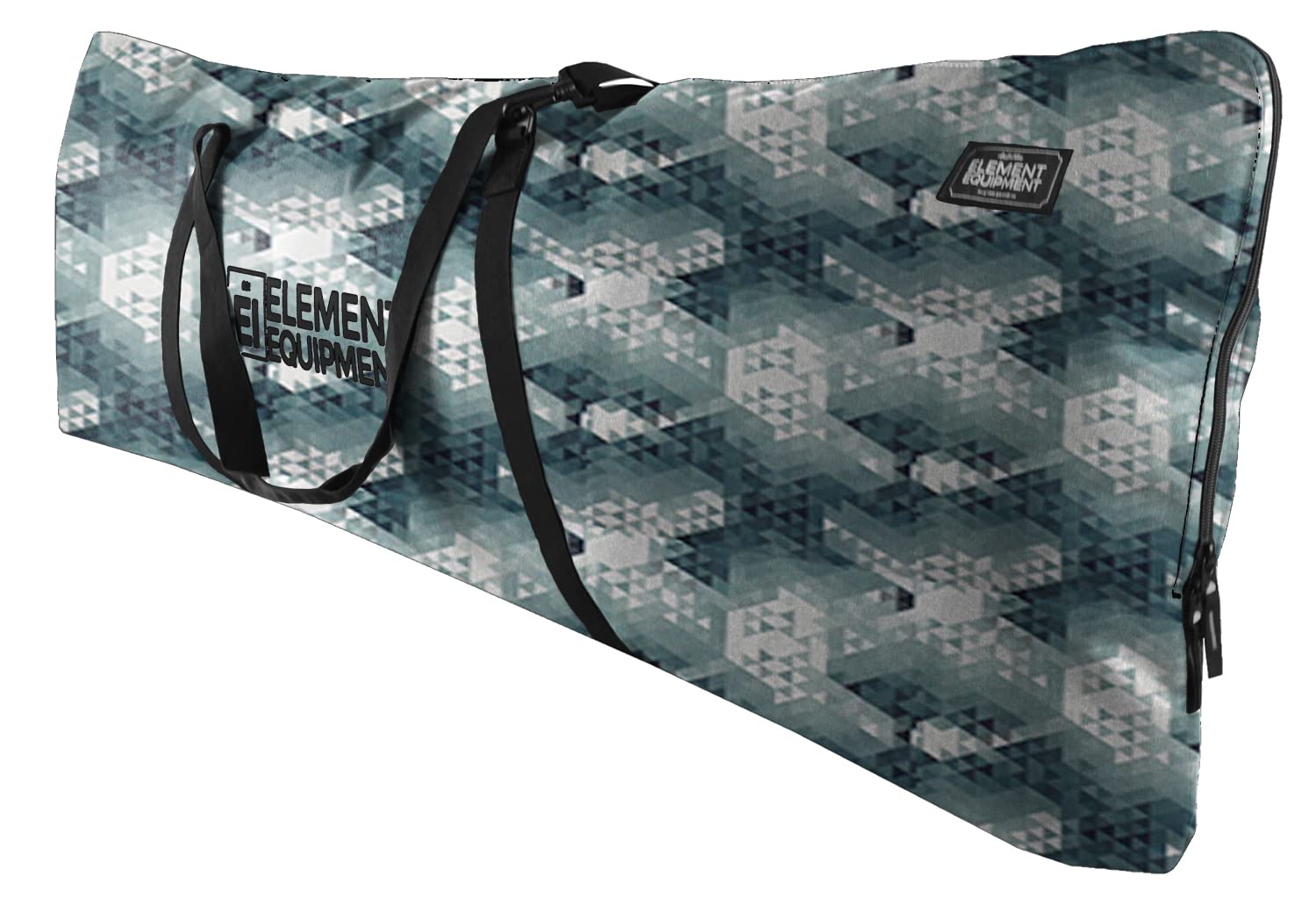 Element Equipment front view of padded snowboard bag showing secure profile and protection