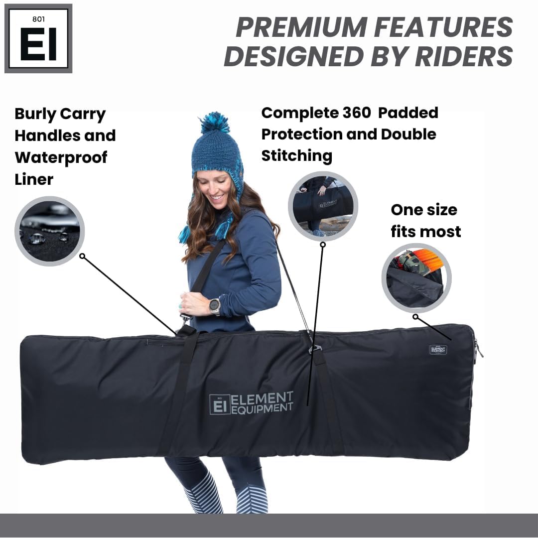 Element Equipment interior padding detail protecting snowboard edges and bindings