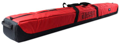 Element Equipment front view of red ski bag showing shape and zip closure, protects gear