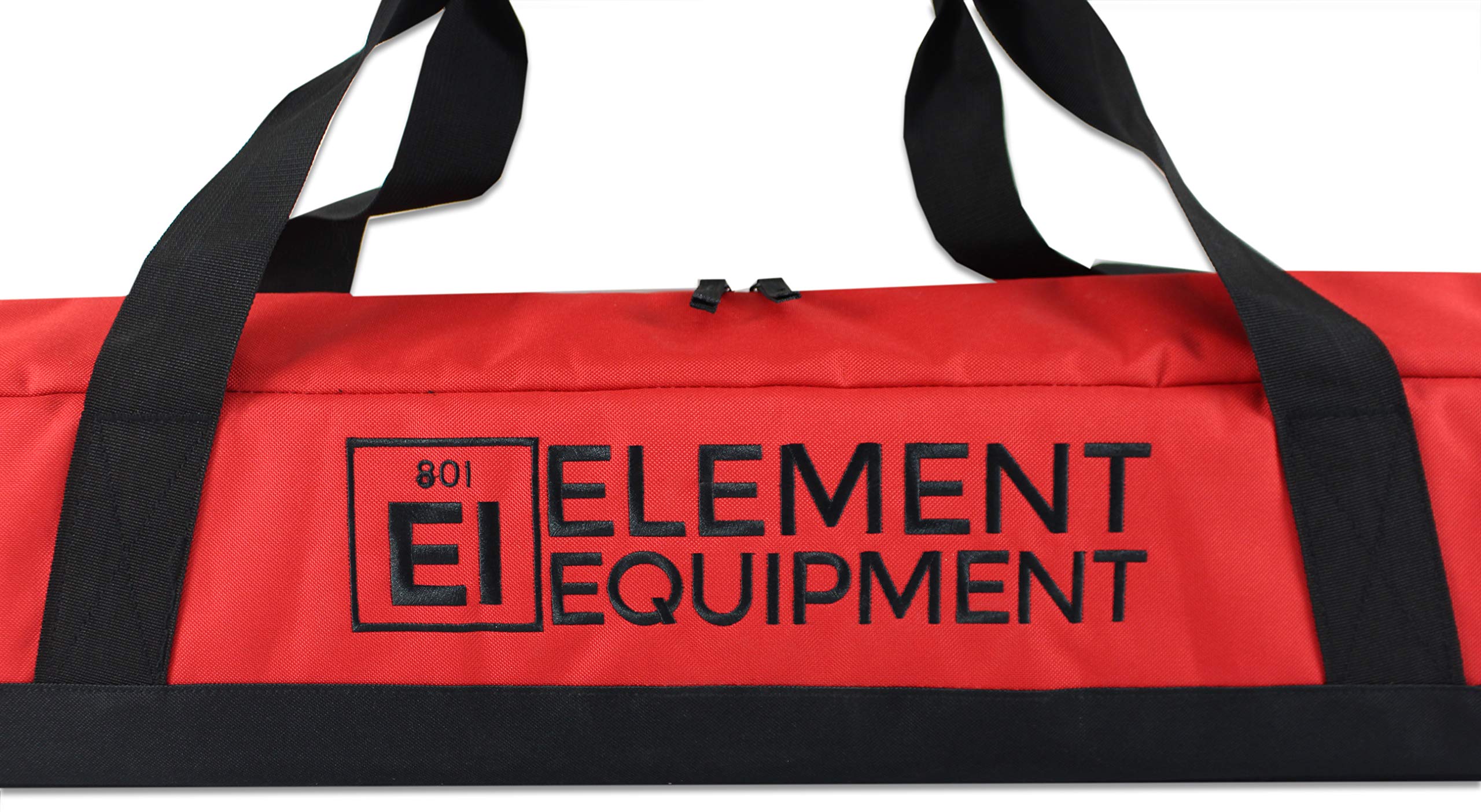 Element Equipment packed skis and poles inside bag showing secure fit and extra space