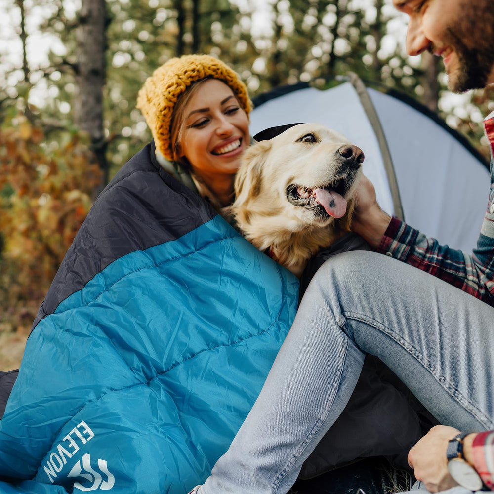 Elevon sleeping bag pitched inside a tent demonstrating comfortable camping use