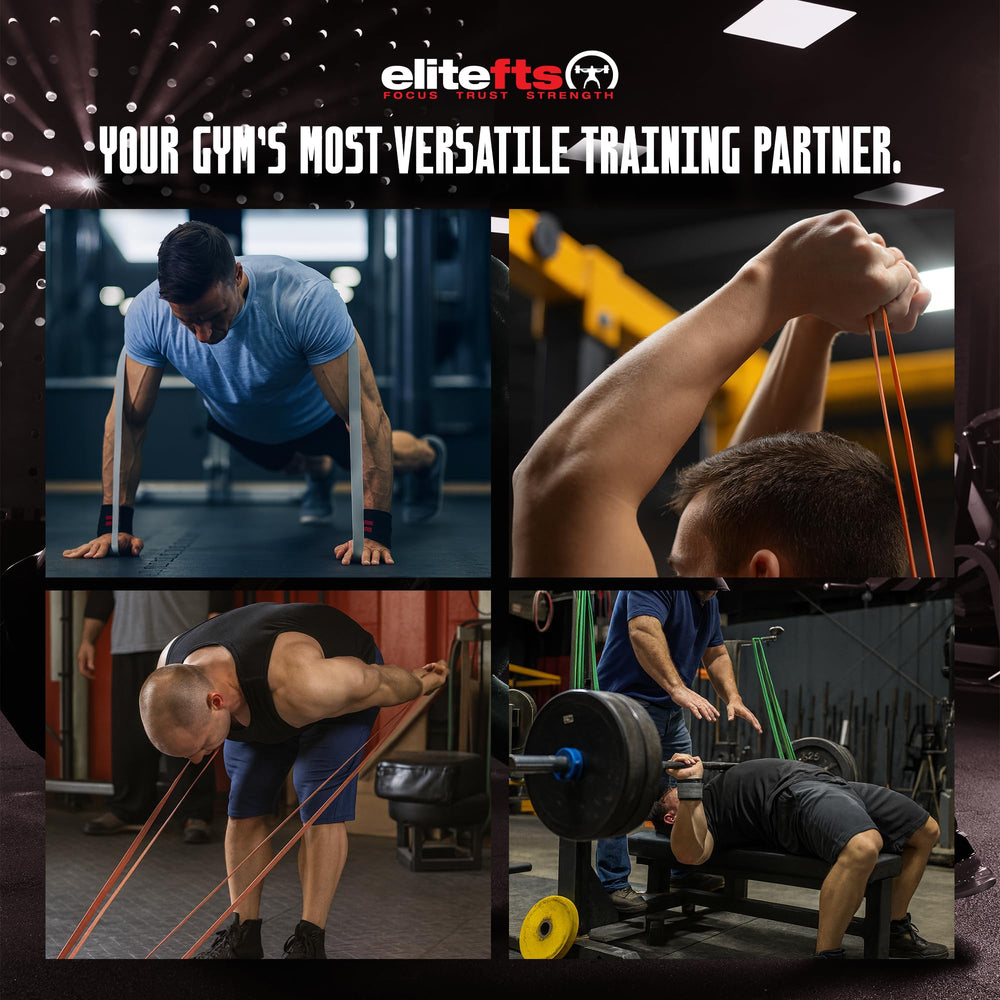 EliteFTS band used around knees during lateral walks improving hip activation