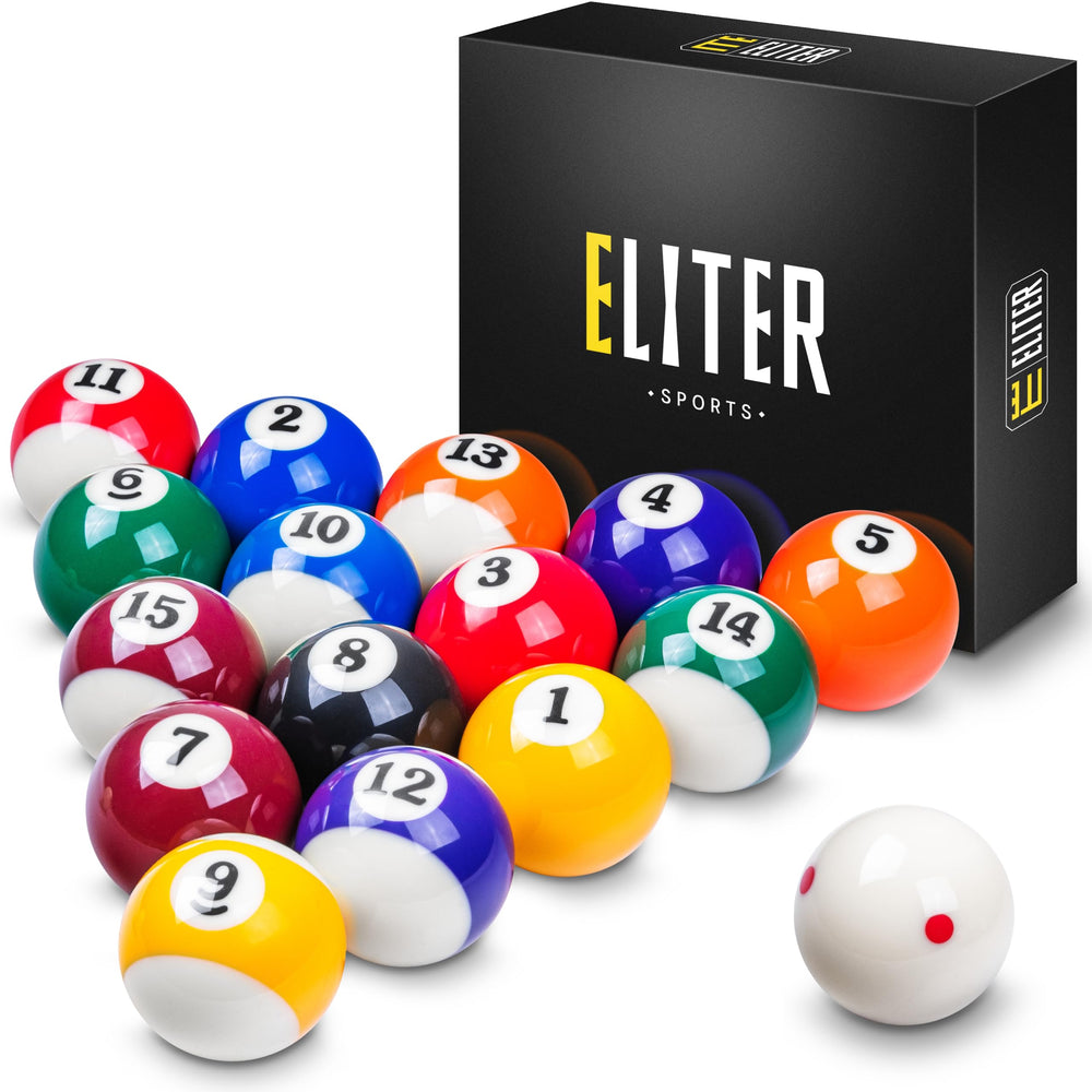 ELITER SPORTS front packaging showing full 16-ball set and benefits