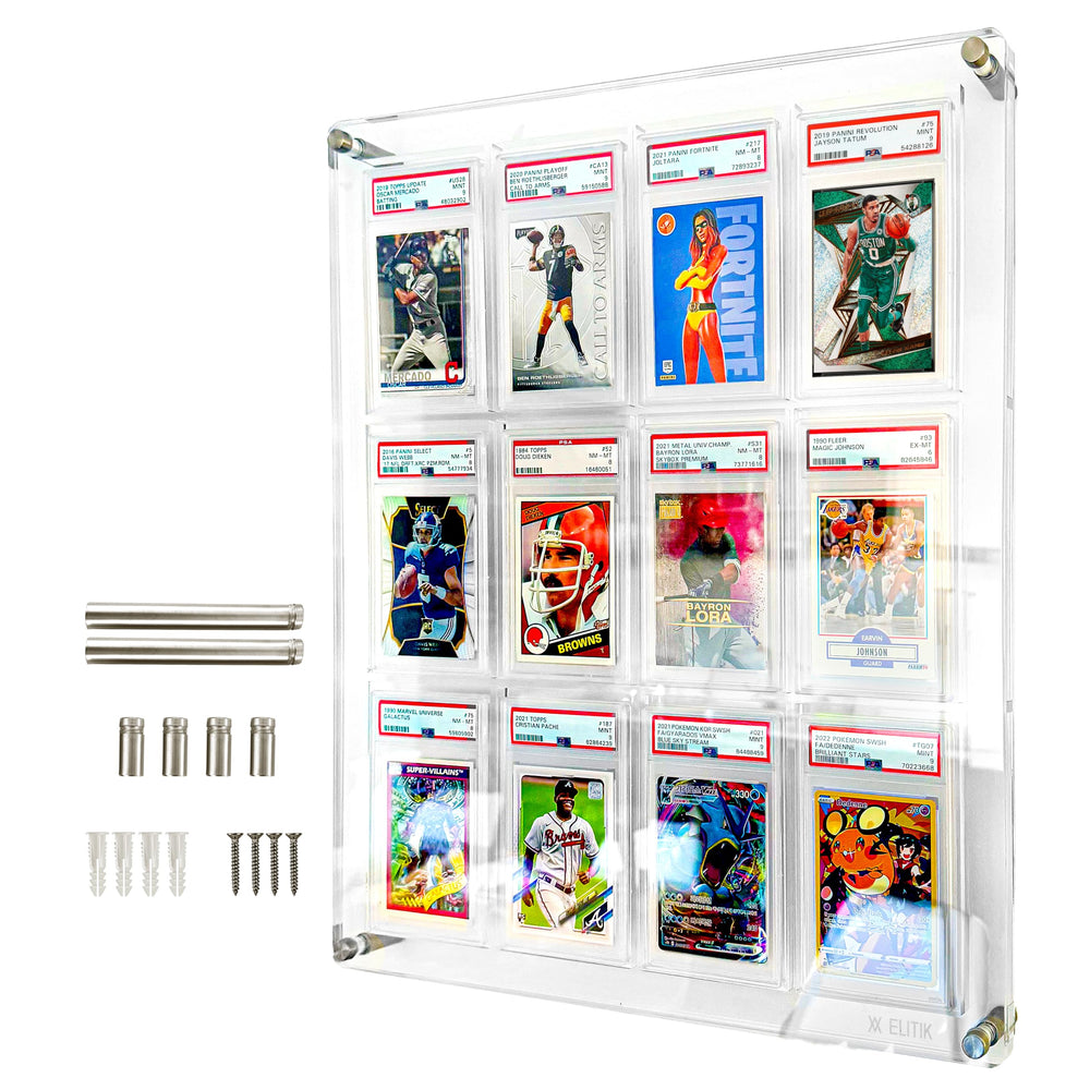 Elitik front view with 12 slabs showing organized display and clear visibility