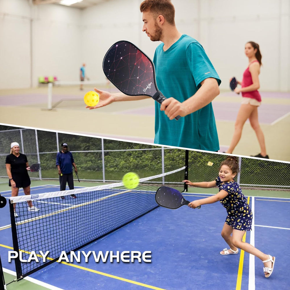 Eliwdshen paddles in use at court showing teamwork and play readiness