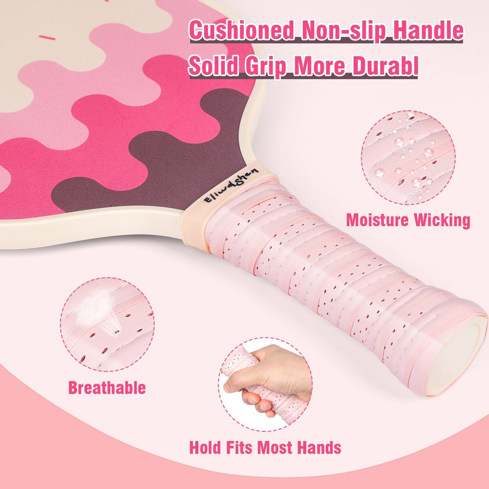Eliwdshen rubber edge protection detail extending paddle life and resisting chips