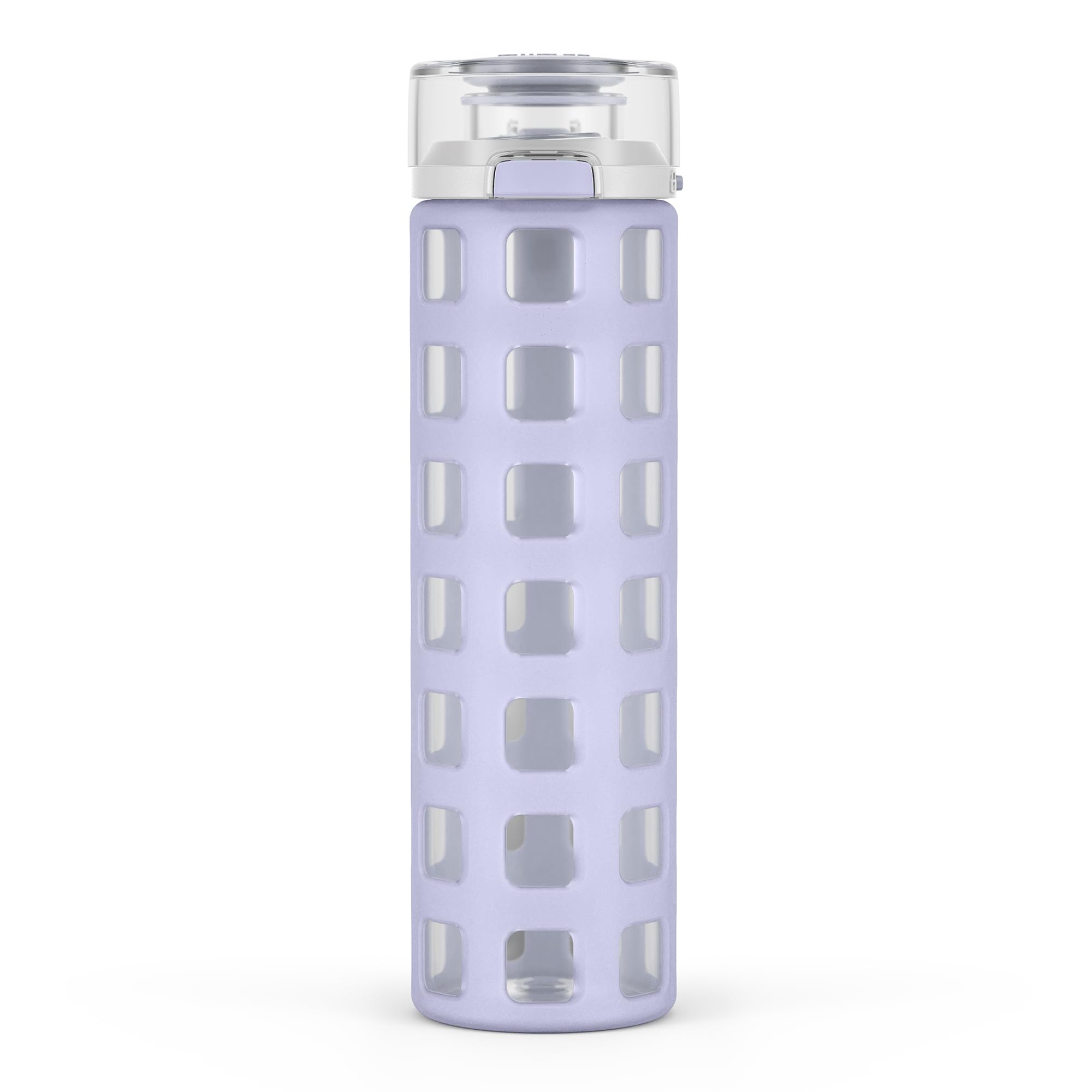 Ello Syndicate front view in Celeste showing bottle shape and lid for stylish hydration