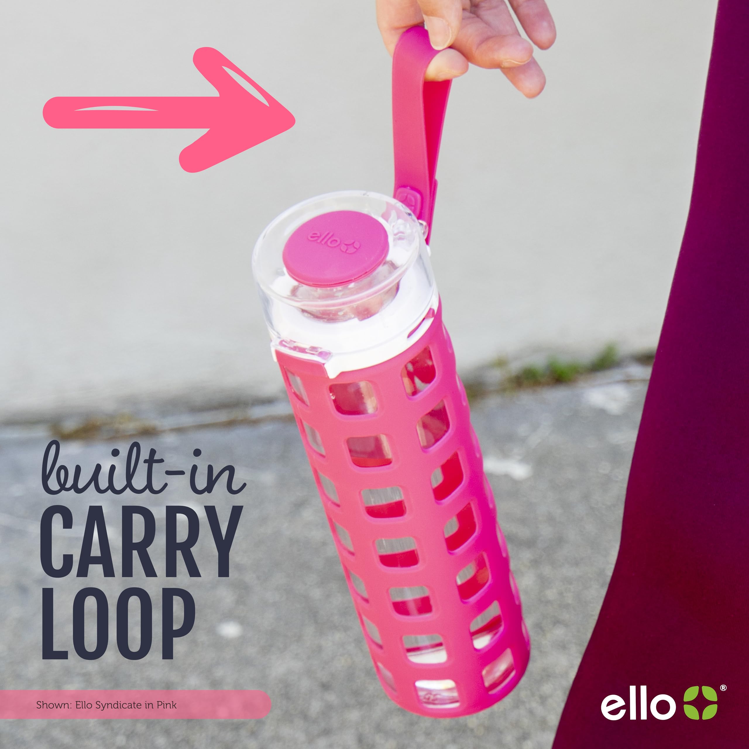 Ello Syndicate in hand with carry loop for easy transport and hands-free convenience