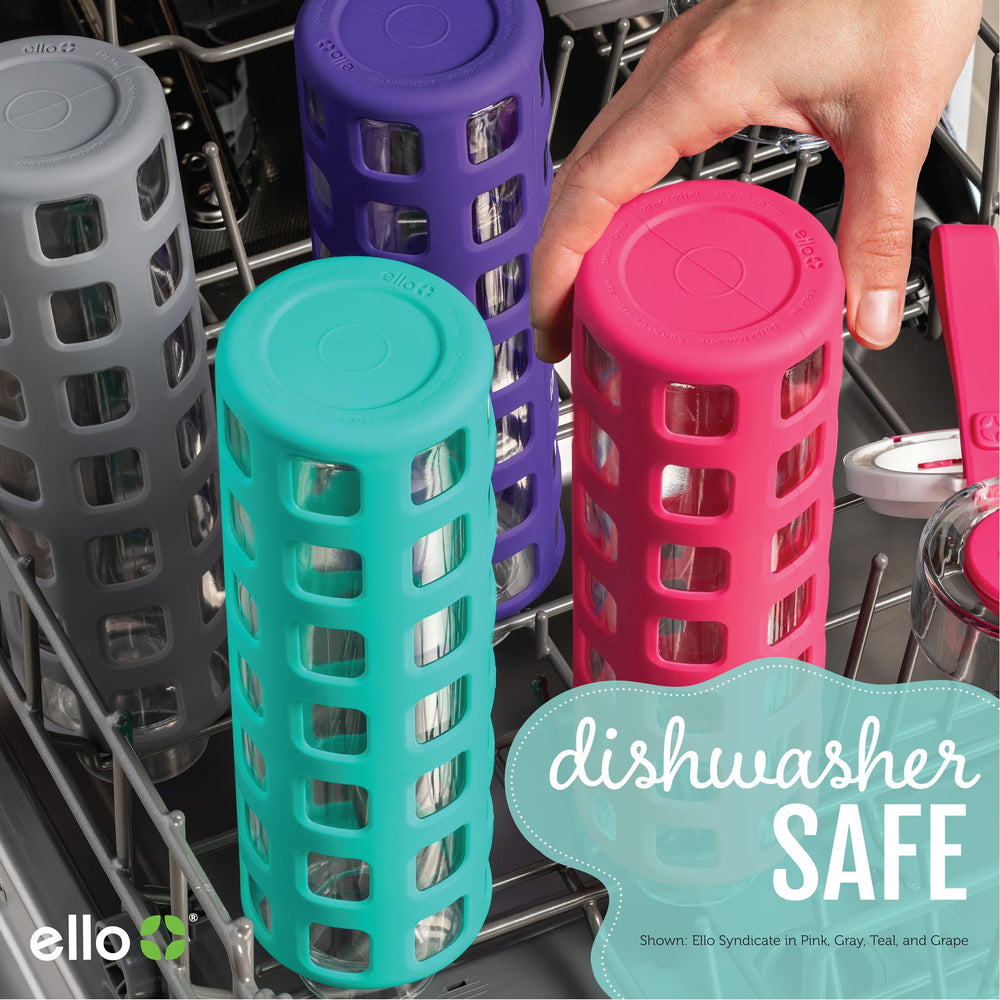 Ello Syndicate beside smartphone showing 20oz scale and portable capacity