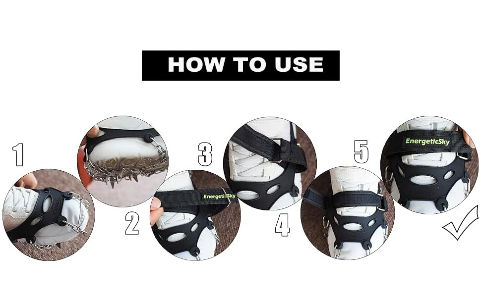 EnergeticSky size chart and instructions image helping customers choose correct cleat fit