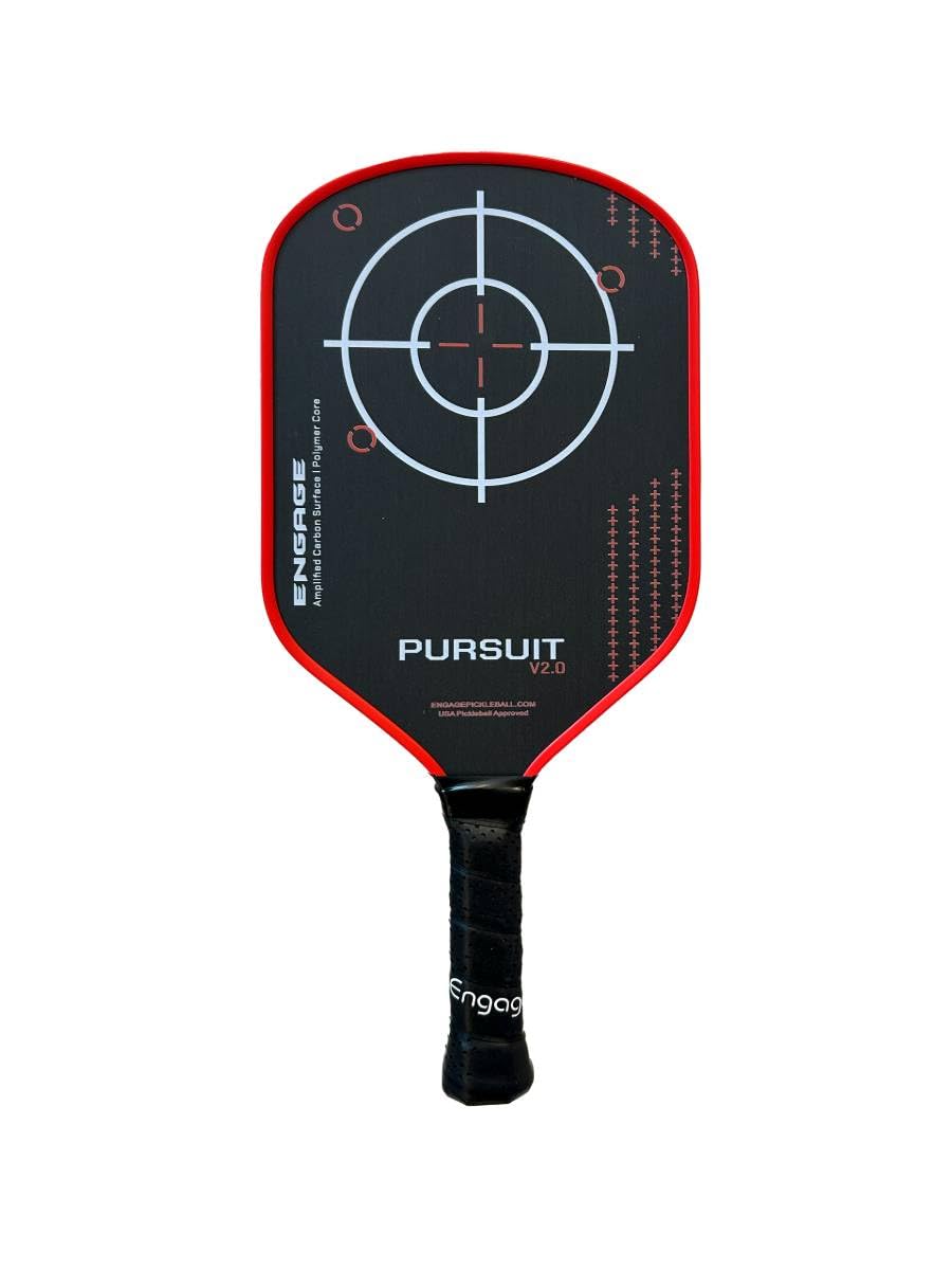 Engage Pursuit V2.0 front view showing crimson finish and balanced shape for visibility