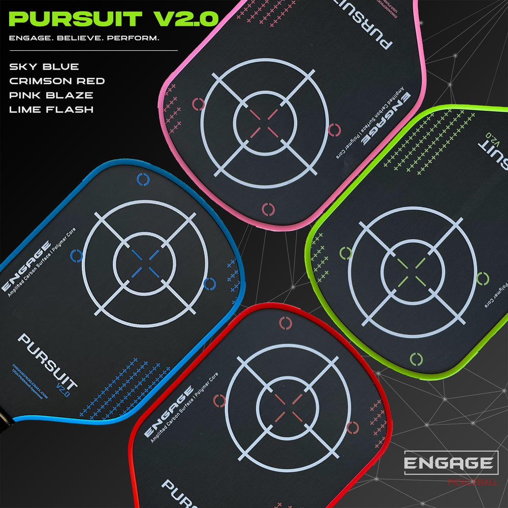 Engage Pursuit V2.0 in use hitting a forehand illustrating responsive performance