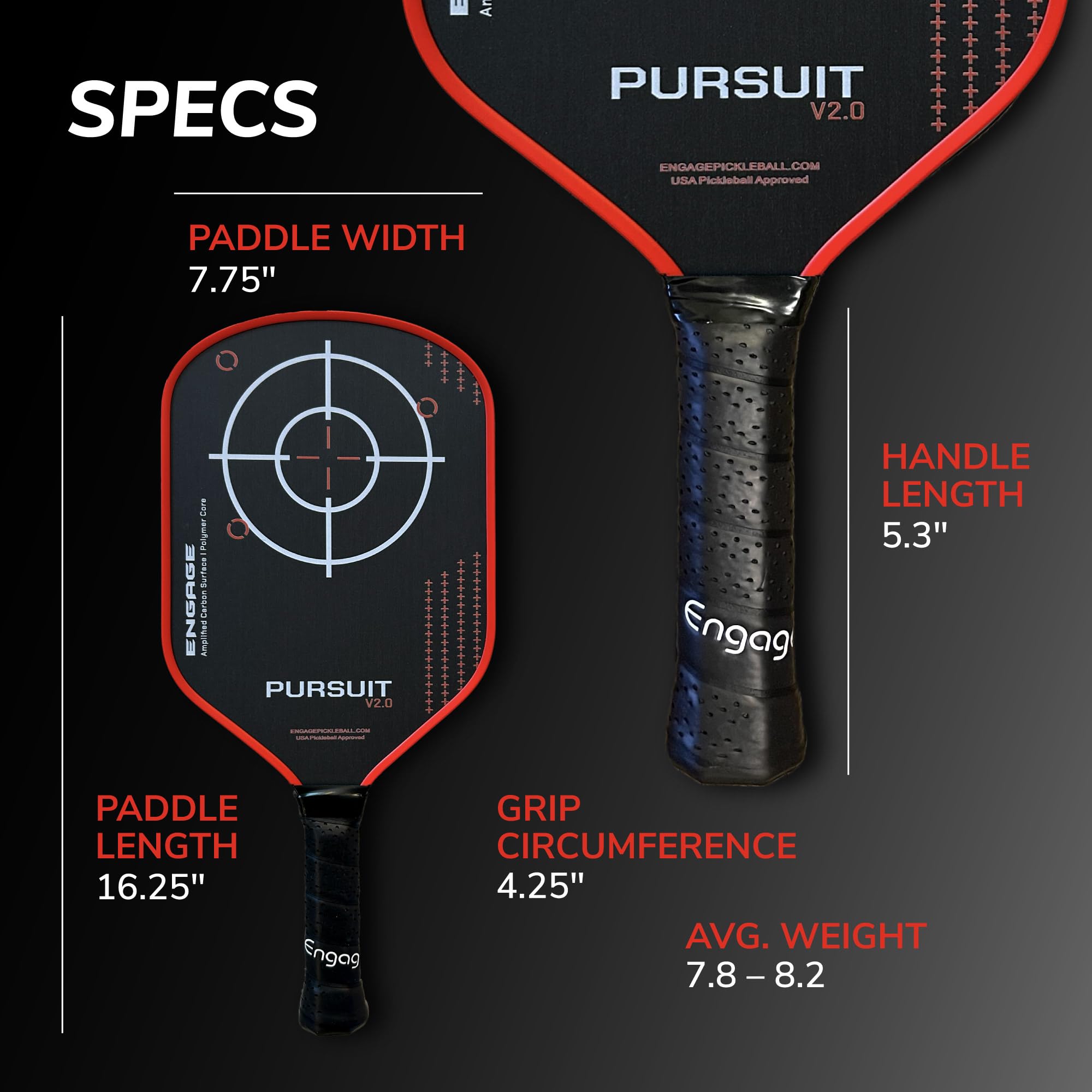 Engage Pursuit V2.0 side profile showing core thickness for stable feel and forgiveness