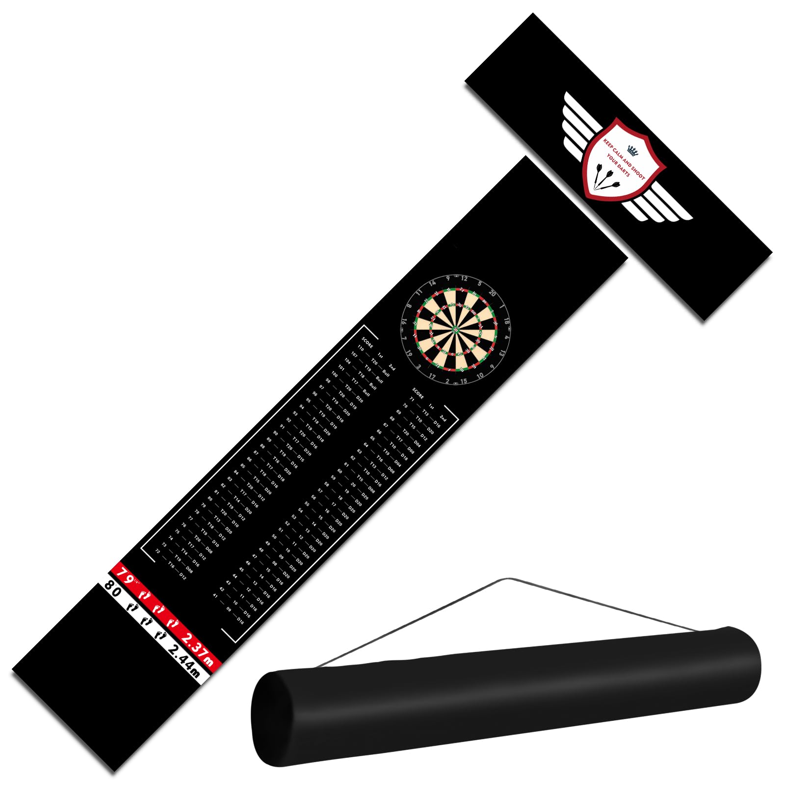 Enjoyard front view T-shaped mat showing full layout and non-slip benefit