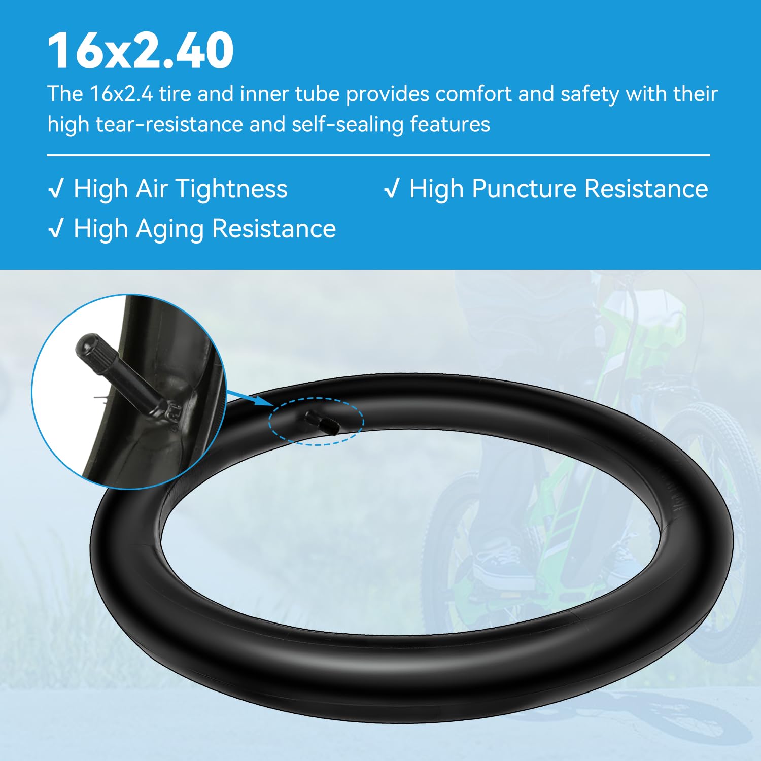 EOPOAYI 16-inch tire beside ruler showing accurate size and scale