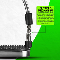 Equinez Tools iron tread detail highlighting reinforced strength and durability benefit
