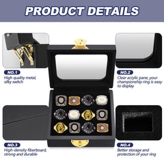 Equsion interior foam slots close-up holding rings securely and preventing scratches