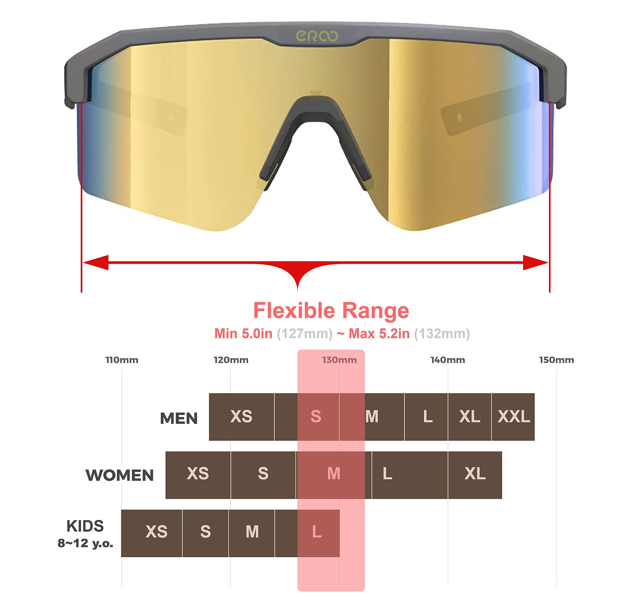 ER00 side profile showing flexible TR90 frame for a secure fit