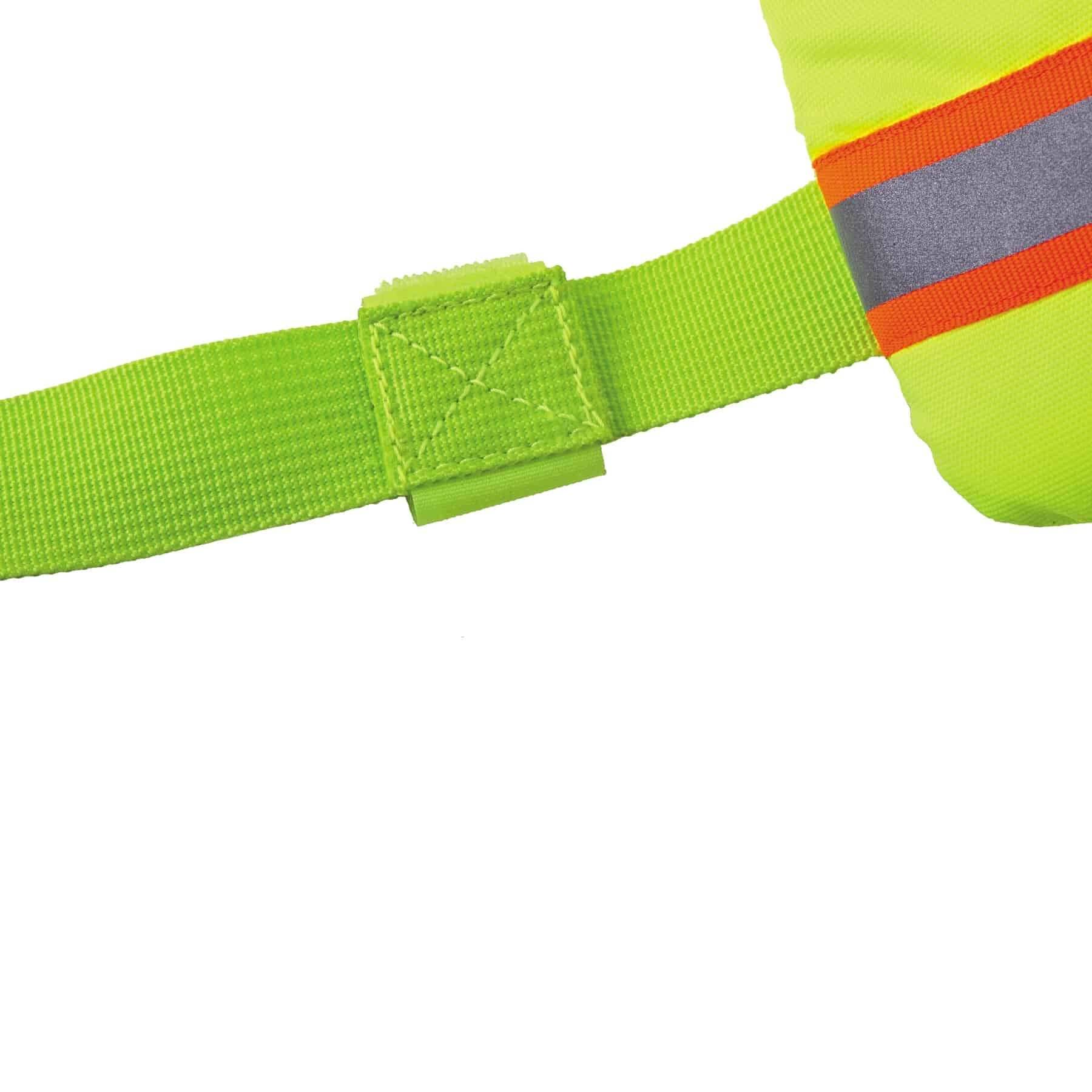 Ergodyne breakaway shoulder strap shown detaching for snag safety
