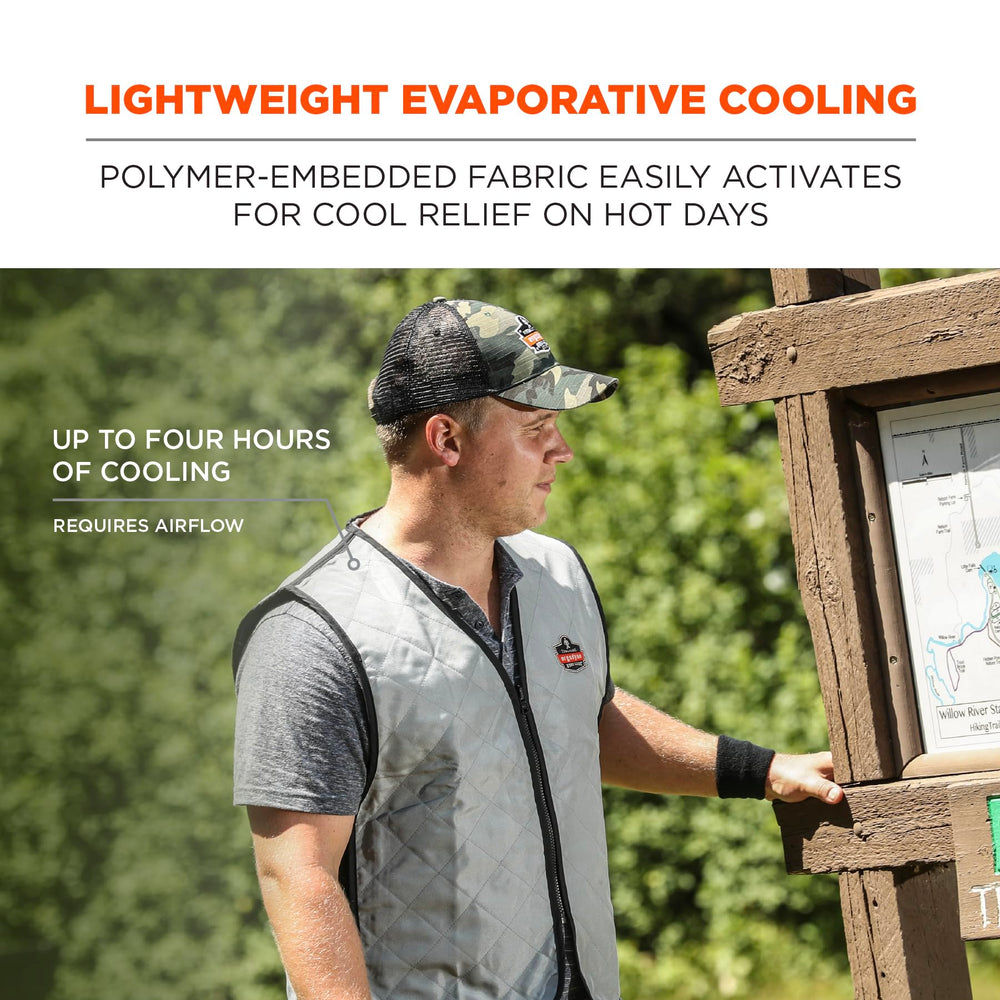 Ergodyne close-up of polymer insert texture showing long-lasting cooling benefit